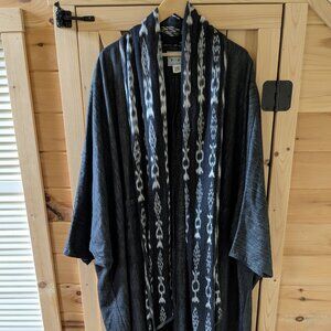 VERANDA WEAR VTG Cotton Hand Wove Guatemala Jacket OS Art To Wear Boho Open Coat